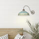 Kinsley 22 inch 100.00 watt Aged Galvanized Steel Swing Arm Wall Light in Antique Teal